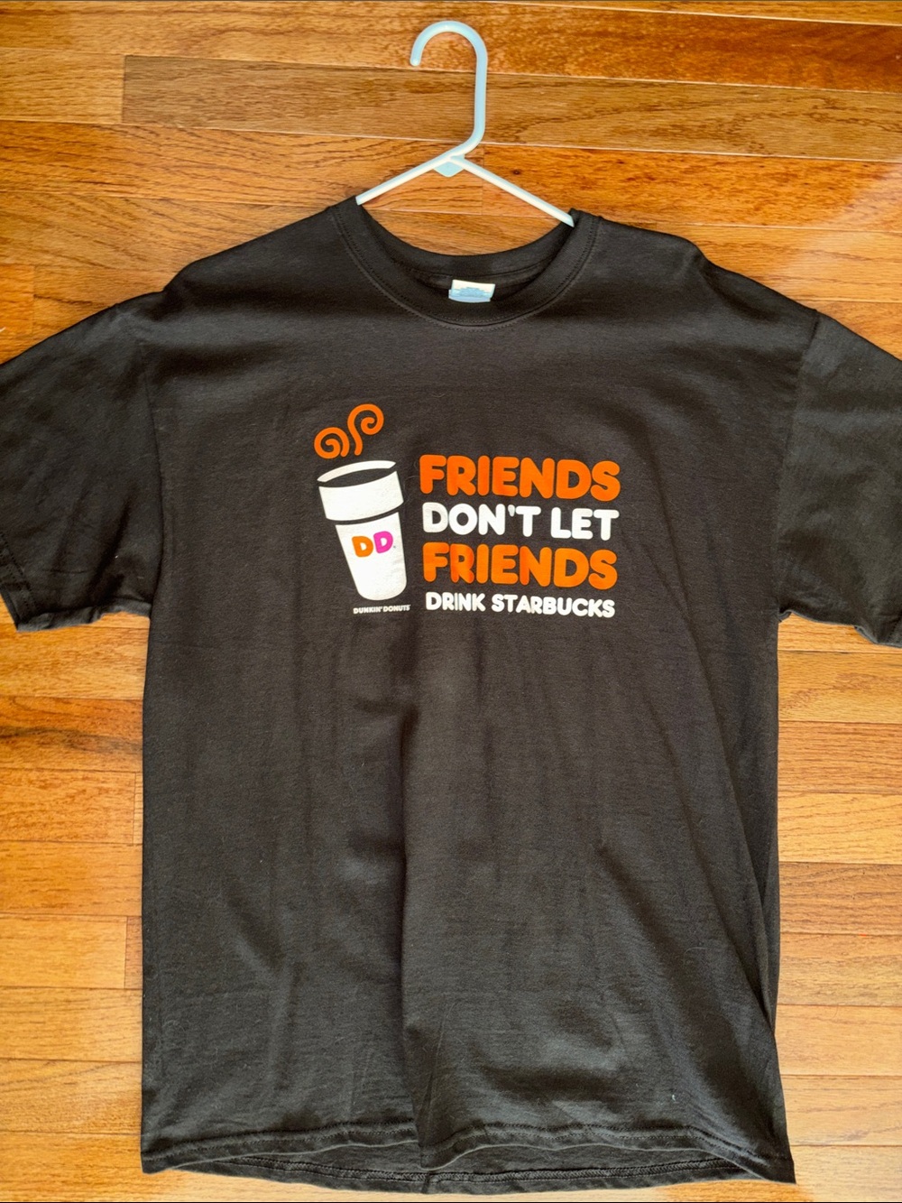 Gildan Brown “Friends Don’t Let Friends Drink Starbucks” Men’s T Shirt Large